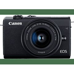 Canon fotocamera mirrorless eos m200 bk+ef-m 15-45 mm