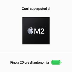 Apple notebook macbook pro 13.3'' m2 8 gb ram 256 gb ssd italiana mnep3t/a