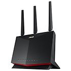 Asus router gaming rt-ax86u dual band wifi 6 ax5700, mobile game mode, mesh wifi support nero