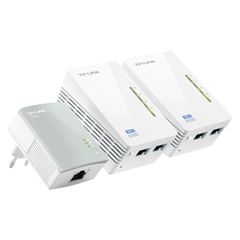 Tplink power line tl-wpa4220t kit av500 powerline universal wifi range extender, 2 ethernet ports