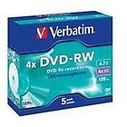 Verbatim dvd-rw datalifeplus dvd-rw x 5 4.7 gb supporti di memorizzazione 43285/5