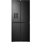 Hisense frigorifero rq563n4swf1 4 porte classe f 79.4 cm no frost acciaio inox nero