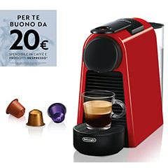 Delonghi macchina da caffè nespresso essenza mini en85.r rosso capsule