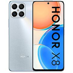 Honor smartphone x8 argento 128 gb dual sim fotocamera 64 mp