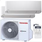 Toshiba climatizzatore condizionatore dual split inverter serie seiya 7+13 con ras-2m18u2avg-e r-32 wi-fi op