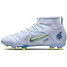Nike jr. mercurial superfly 8 academy fg/mg scarpe da calcio multiterreno bambino grey/blue 1y us