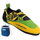 La Sportiva stickit scarpette da arrampicata bambino green/yellow 34