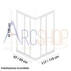 Arcdesign Selection box doccia 90x120 h 195 con profilo flat alluminio cromo lastra cristallo 6 mm due ante scorrevoli