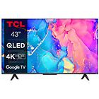 Tcl tv qled 43c635 43 '' ultra hd 4k smart hdr google tv