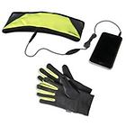 Celly kit auricolari+fascia+guanti sport stereo band gloves giallo