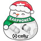 Celly xmasearsnow con microfono bianco