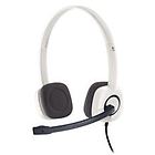 Logitech cuffie con microfono stereo headset h150 white