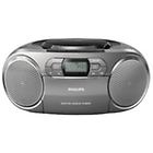 Philips mini hi-fi lettore cassette cd mp3 radio dab argento azb600/12