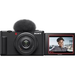Sony fotocamera zv-1f vlog camera video in 4k nero obiettivo zeiss tessar t