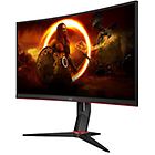 Aoc monitor led gaming monitor a led curvato 27'' cq27g2u/bk