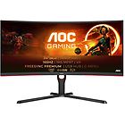 Aoc monitor led gaming monitor a led curvato 34'' hdr cu34g3s/bk