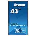 Iiyama monitor lfd prolite 43'' classe (42.5'' visualizzabile) display lcd retroilluminato a led lh4