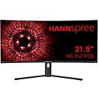 Hannspree monitor led monitor a led curvato 34'' hdr con mouse pad da gaming hg342pcb