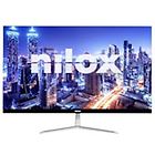 Nilox monitor led 24'' full hd pannello va design borderless argento e nero nxm24fhd01