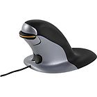 Fellowes mouse penguin medium mouse verticale nero, argento 9894601