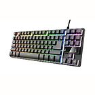 Trust tastiera gaming gxt 833 thado gaming con scocca in metallo retroilluminata nero 24066