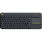 Logitech tastiera wireless touch keyboard k400 plus tastiera francese nero 920-007129