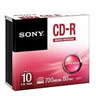 Sony cd cd-r audio cd-r x 10 supporti di memorizzazione 10crm80ss