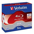 Verbatim blu-ray disc bd-re x 5 25 gb supporti di memorizzazione 43615