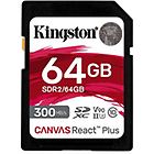 Kingston chiavetta usb canvas react plus scheda di memoria flash 64 gb uhs-ii sdxc sdr2/64gb