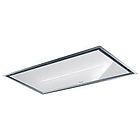 Baraldi gea flat inox-glass 01geaf120svwsl cappa a soffitto cm. 120 inox/vetro bianco motore remoto