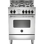 Lagermania La Germania Amn664ext Americana Cucina Cm. 60 Inox 4 Fuochi A Gas Forno Singolo Elettrico