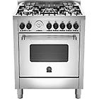 Lagermania La Germania Amn765gxt Americana Cucina Cm. 70 Inox 5 Fuochi A Gas Forno Singolo A Gas