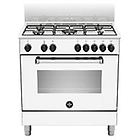 Lagermania La Germania Amn855ebv Americana Cucina Cm. 80 Bianco 5 Fuochi A Gas Forno Singolo Elettrico