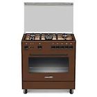 Lagermania la germania s85c21c/19 cucina cm. 80 marrone 5 fuochi a gas forno a gas