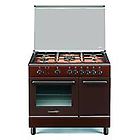 Lagermania la germania sp95c21c/19 cucina cm. 90 marrone 5 fuochi a gas forno a gas stipetto