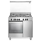 Delonghi demx 96 b5 ed mx96b5ed design cucina accosto cm. 90 5 fuochi + 1 forno elettrico inox