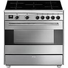 Smeg Bg91ix2 Concerto Cucina Da Accosto 90 X 60 5 Zone Induzione + 1 Forno Elettrico Inox