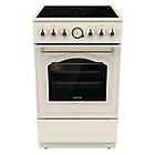 Gorenje gecs5b70cli cucina da accosto cm. 50 4 zone elettriche + 1 forno elettrico beige