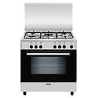 Glemgas Glem A855ei Alpha Cucina Da Accosto Cm. 80 X 50 Inox 5 Fuochi 1 Forno Elettrico