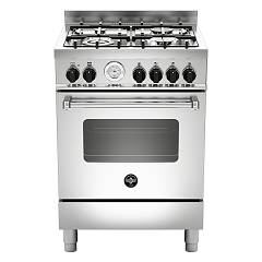 Lagermania la germania amn664ext americana cucina cm. 60 inox 4 fuochi a gas forno singolo elettrico