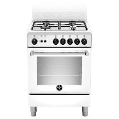 Lagermania la germania amn664gbv americana cucina cm. 60 bianco 4 fuochi a gas forno singolo a gas