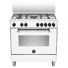 Lagermania la germania amn855ebv americana cucina cm. 80 bianco 5 fuochi a gas forno singolo elettrico