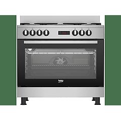 Beko cucina gm15325dx forno elettrico piano cottura a gas 90 cm