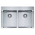 Franke bxx 220 36-36 tl 127.0369.314 box lavello 2 vasche semifilo/filotop 77 x 51 inox satinato