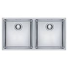 Franke mrx 120 40-40 122.0525.277 maris lavello 2 vasche sottotop 83 x 40 inox satinato