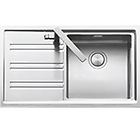 Barazza 1les91rs easy lavello incasso cm. 86 x 50 inox gocciolatoio sx