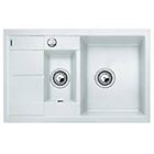 Blanco metra 6 s compact 1513468 metra lavello incasso cm. 78 x 50 silgranit bianco gocciolatoio reversibil