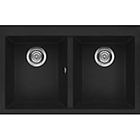 Elleci quadra 350 lgq35040 quadra standard lavello incasso 79 x 50 granitek nero