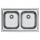 Barazza 1lfs82 b_fast lavello incasso cm. 79 x 50 inox 2 vasche