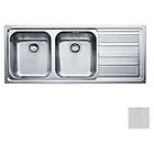 Franke lll 621 101.0086.271 logica line lavello 2 vasche incasso 116 x 50 con gocciolatoio destro dekor